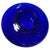 1930s Art Deco Era Hand Blown Cobalt Blue Glass Round Rose Bowl Vase For Sale - Image 4 of 5