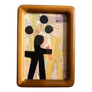 Contemporary Original Wayne Cunningham Abstract Collage Tabletop Frame For Sale