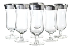 Mid 20th Century Dorothy Thorpe Sterling Overlay Cocktail Glasses - Set of 6