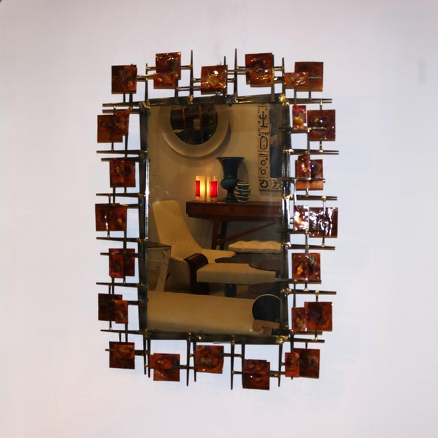 Sculptural Contemporary Brutalist Mirror For Sale In New York - Image 6 of 8