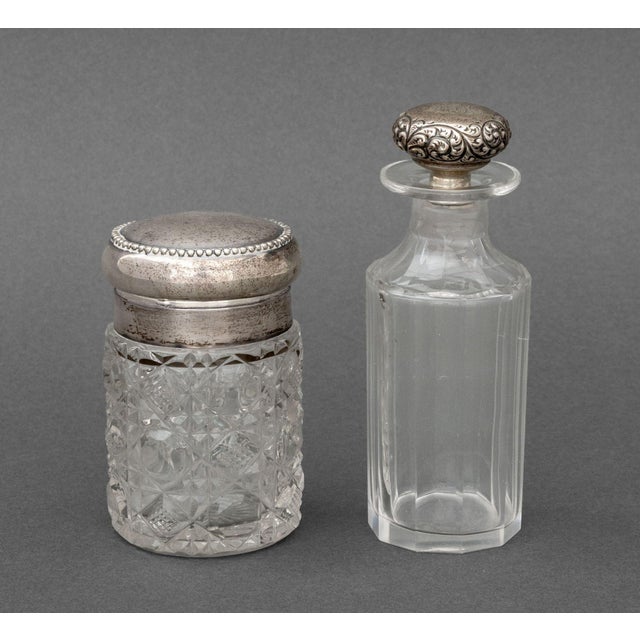 Sterling Silver & Cut Glass Vanity Accessories, 8 For Sale - Image 12 of 18