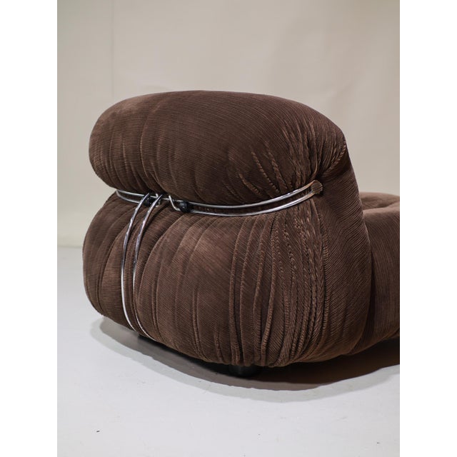 Set of Soriana Chair and Ottoman from Cassina, 1970s For Sale - Image 9 of 17