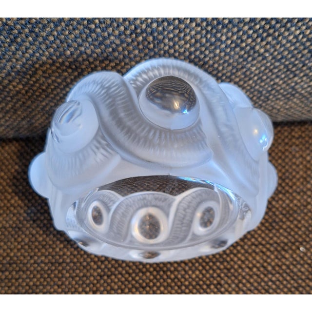 Vintage Gao Bowl in Satin-Finished Crystal Glass by Lalique, 1970s For Sale - Image 3 of 5