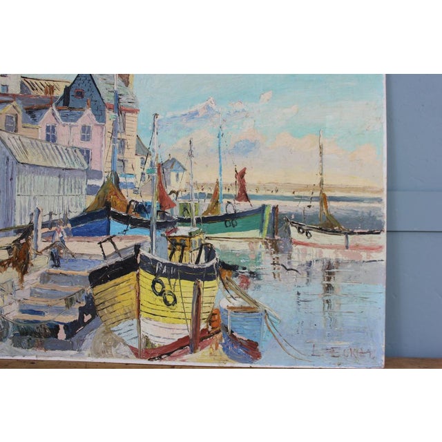 French Riviera, 1960s, Oil Painting For Sale - Image 6 of 10
