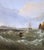 Late 19th Century 19th Century English Marine Oil Painting of Fishing Vessels in Rough Seas For Sale - Image 5 of 12