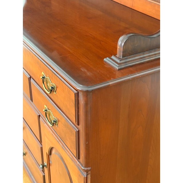 Wood 1970s Pennsylvania House Step Back Cupboard For Sale - Image 7 of 17