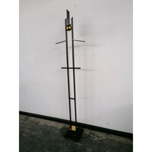 1950s Mid-Century Italian Sculptures or Valet Stands in Metal and Brass, Set of 2 For Sale - Image 5 of 8