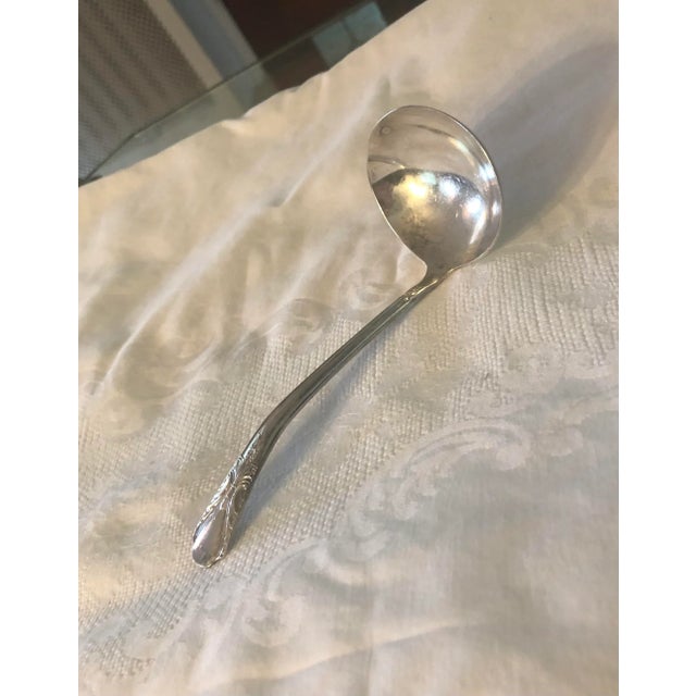 Metal Vintage Silver Plate Gravy Spoon For Sale - Image 7 of 7