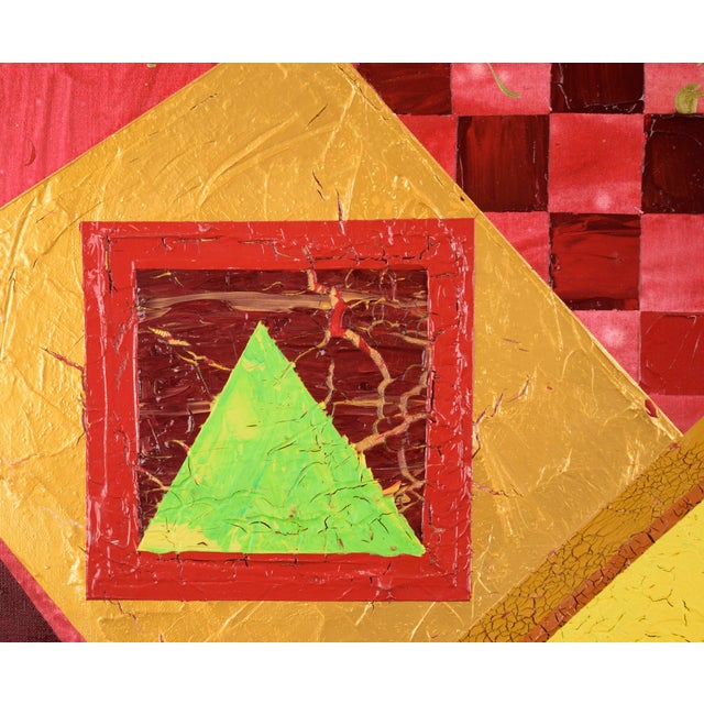 Vintage Original Painting “Colorful Squares #4” by Marc Foster Grant For Sale In Monterey, CA - Image 6 of 10