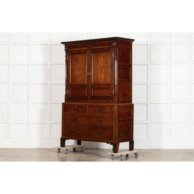 Early 19th Century Large 19th Century English Georgian Oak Housekeepers Cupboard, 1820 For Sale - Image 5 of 18