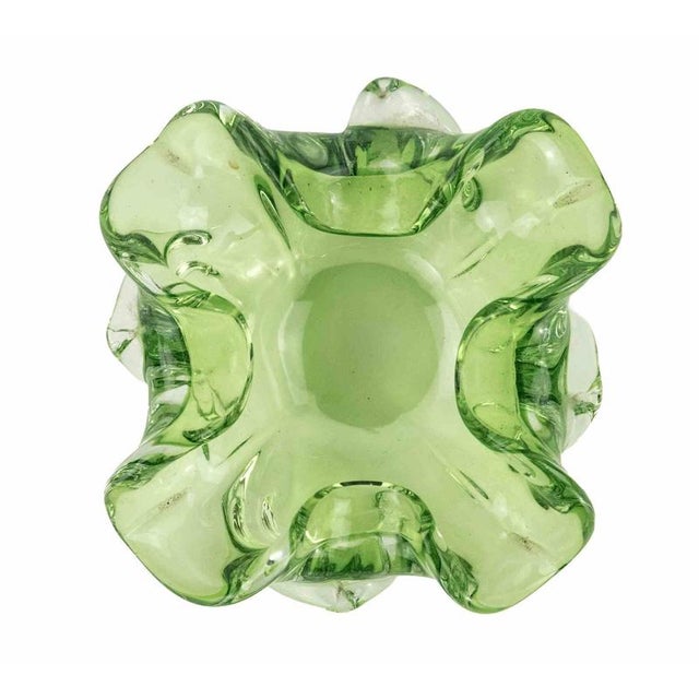 1970s Vintage Murano Green Glass Ashtray, Italy, 1970s For Sale - Image 5 of 7