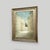 Italian painting Paesaggio a Corfino, 1977 Painting Paesaggio a Corfino, oil on canvas, depicting houses, in a gilt wooden...