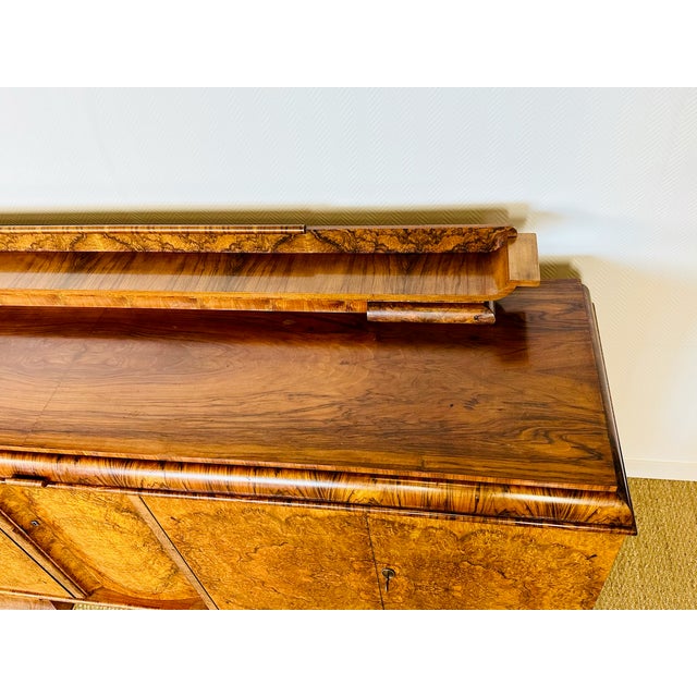 1930s French Art Deco Burr Walnut Sideboard by Jules Leleu, 1930 For Sale - Image 5 of 18