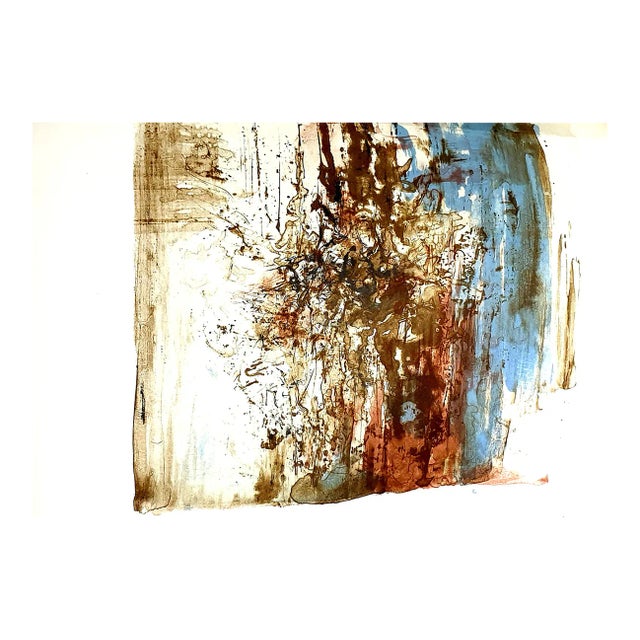 Zao Wou-ki - Original Lithograph - Abstract Composition 1962 For Sale