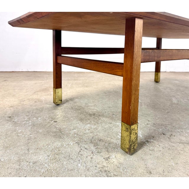 Wood Mid Century Modern Walnut Coffee Table by Jack Cartwright for Founders Furniture 1970’s For Sale - Image 7 of 12