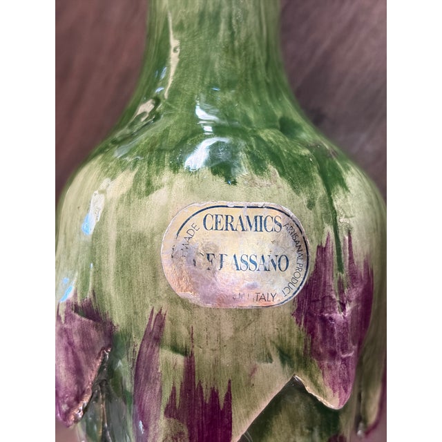Vintage Italian Majolica Style Trompe l'Oeil Vegetable Basket Centerpiece For Sale In Phoenix - Image 6 of 10