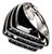 Late 20th Century Sterling 925 Silver Black Diamond Men's Band Ring, Size 9 For Sale