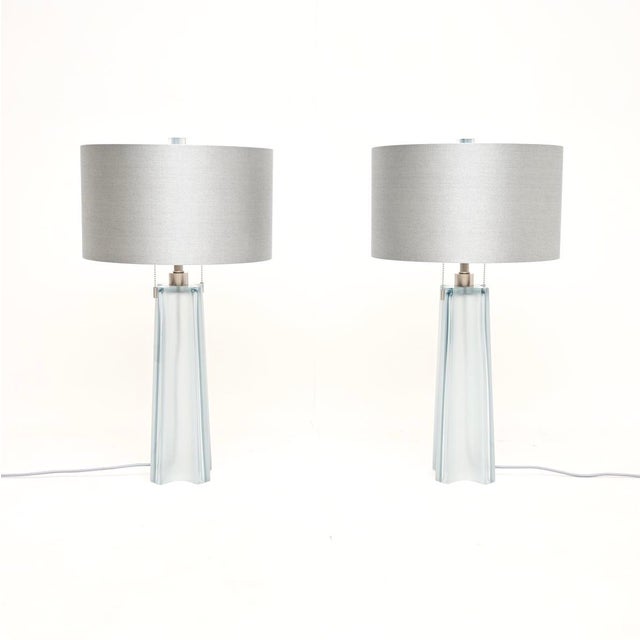 Italian Murano Glass Quatrefoil Table Lamps from Donghia, 2000, Set of 2 For Sale - Image 3 of 11