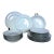 Seltmann Weiden Bavaria Porcelain Dinner Set 18 P. For 6, White Embossed Marie-Luise Style, Platinum Rim, Circa 1960 For Sale