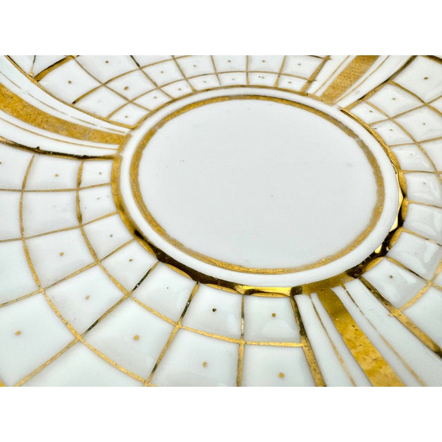 Vintage Mid Century Art Deco German Hand Painted Dish For Sale In Little Rock - Image 6 of 11