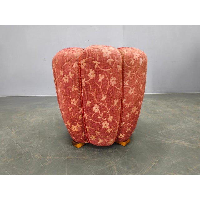 Art Deco Stool attributed to Jindrich Halabala, Former Czechoslovakia, 1930s For Sale - Image 4 of 10