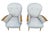 Danish Mid-Century Modern Armchairs, Wood & Upholstered, Pair, 1950s For Sale - Image 9 of 10