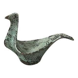 Late 20th Century Glazed Bird Bowl For Sale