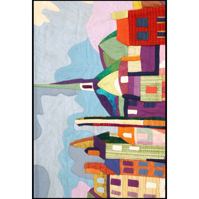 Signed Codina Appliqué Tapestry, Vintage Textile Wall Art For Sale - Image 9 of 10