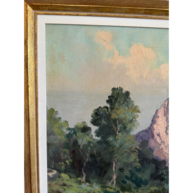 Mid 20th Century "Capri" Original Landscape, Ilio Giannaccini, Italy For Sale In Los Angeles - Image 6 of 10