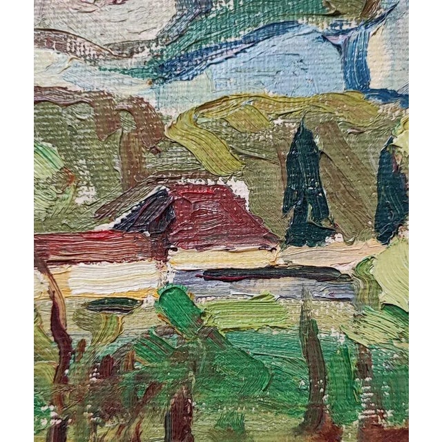 Henri Vincent Gillard, Les granges de Thônex, Oil on Canvas, Framed For Sale - Image 6 of 11