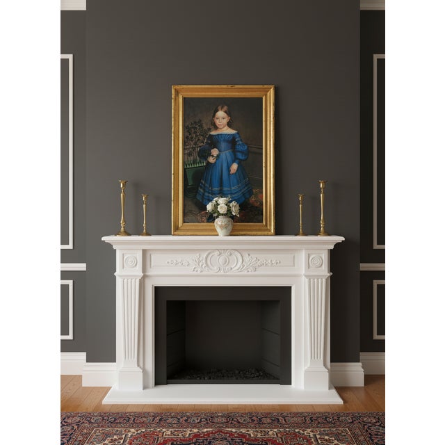 This is a framed lithograph print of the famous American folk art painting "Rosa Heywood". The original oil on canvas...