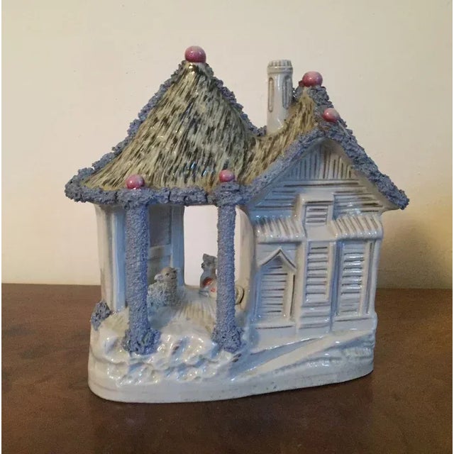 Early 19th Century English Staffordshire Pearlware Pottery Sheep Barn & Cottage For Sale - Image 10 of 11