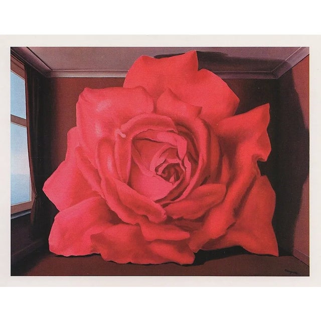 Paper Rene Magritte Vintage 1972 Surrealist Lithograph Print " Wrestlers Tomb " 1960 For Sale - Image 7 of 7