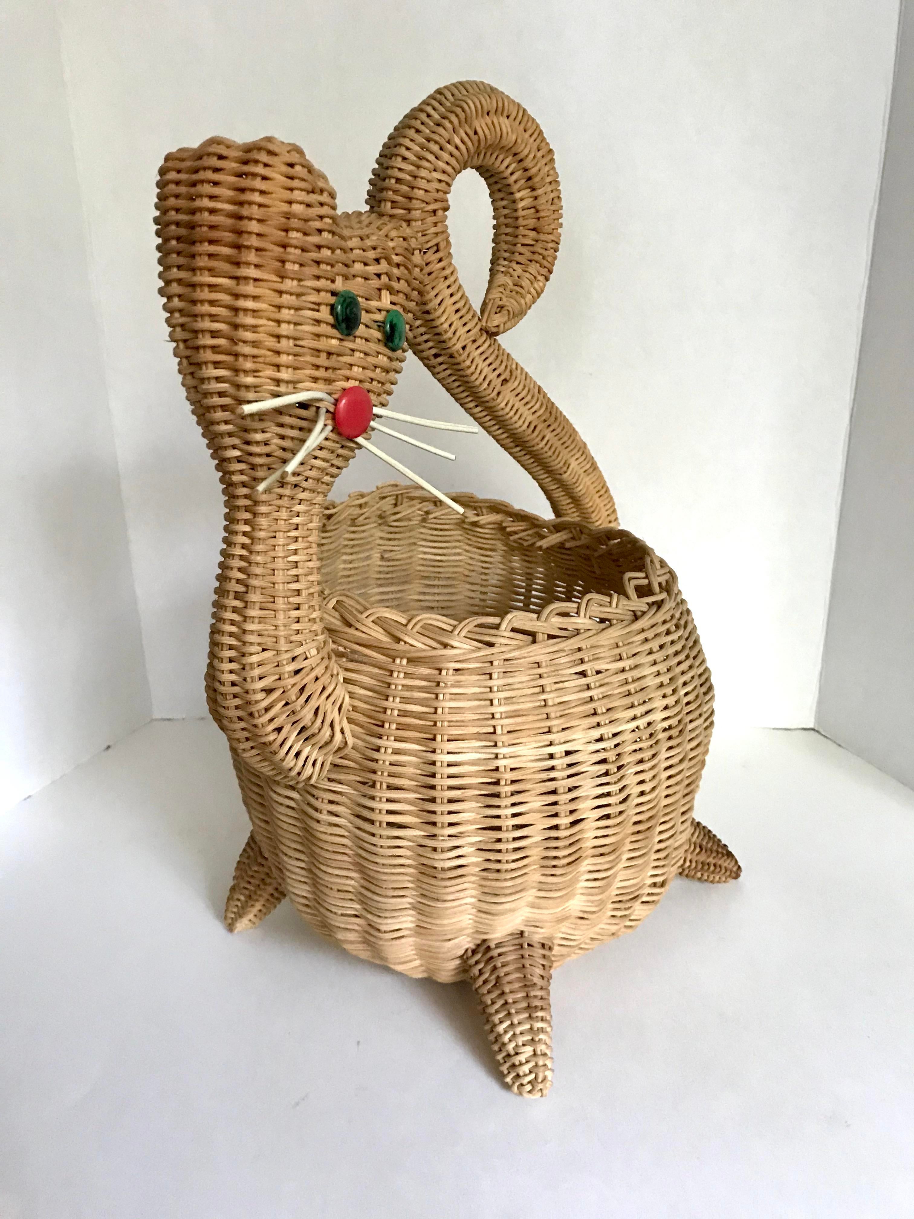 woven cat storage basket
