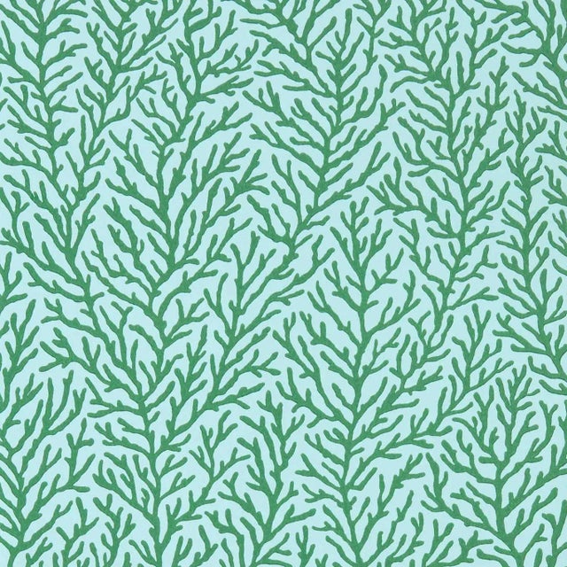Harlequin Atoll Wallpaper in Seaglass/Emerald For Sale