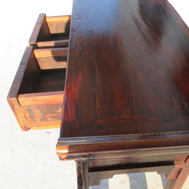 Wood 19th Century Qing Period Chinese Alter Console For Sale - Image 7 of 9