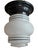 Hobnail Style Ceiling Light Fixture With Black Accent Stripes For Sale - Image 4 of 6