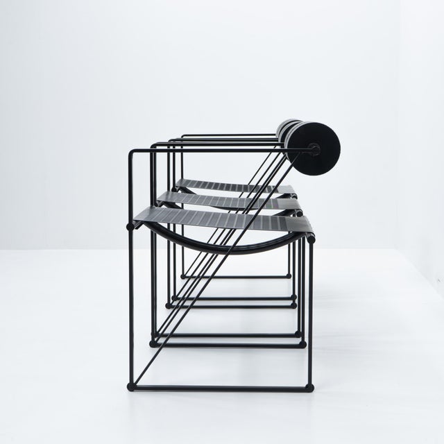 Contemporary Black Seconda Chairs by Mario Botta for Alias, 1980s For Sale - Image 3 of 13