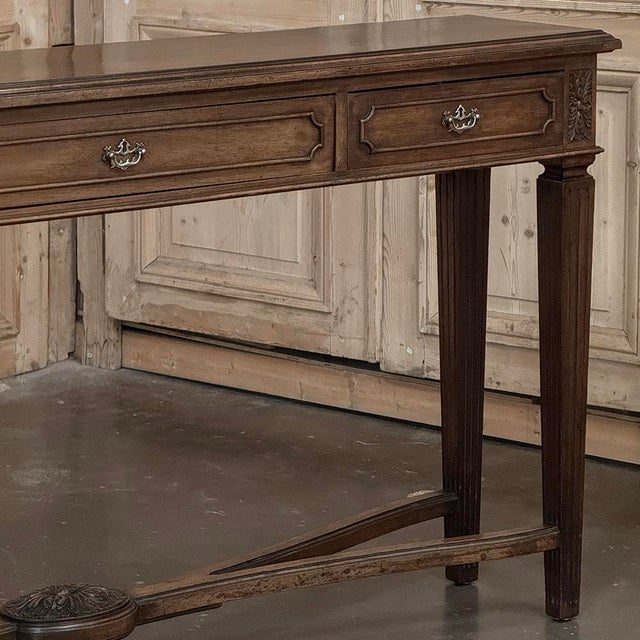 English Mahogany Neoclassical Console ~ Sofa Table For Sale - Image 9 of 18