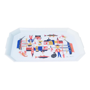 Vintage MCM Kelly Oechsli Waverley Products "Seafood" Tray