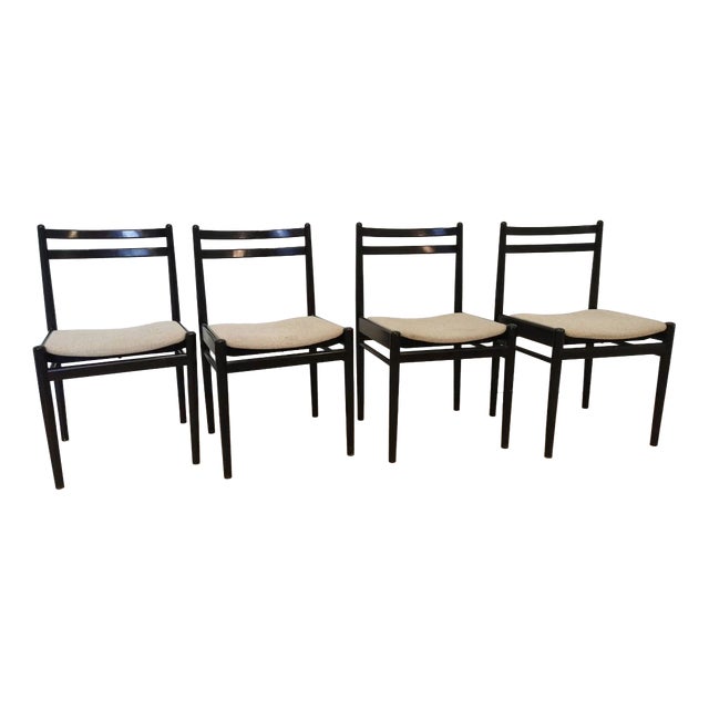Vintage Dining Chairs in Beech from Stol Kamnik, 1970s, Set of 4 For Sale