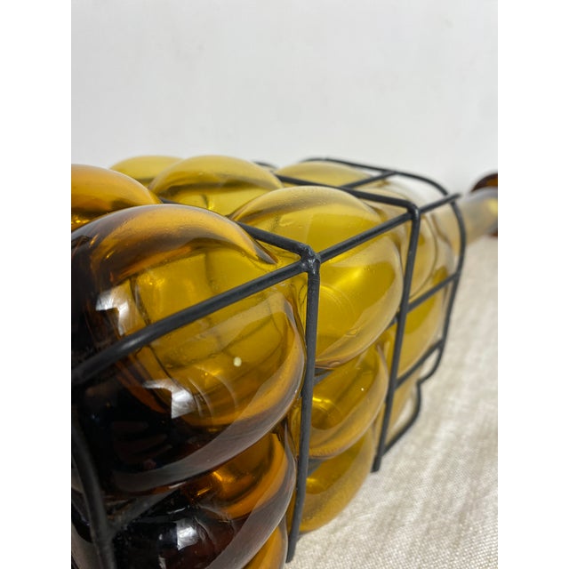 Glass Bottle Encased in Wrought Iron, 1930s For Sale - Image 9 of 15