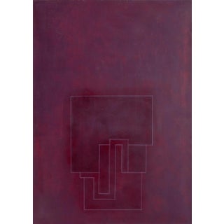 Robyn Denny Signatures II, Minimalist Mixed Media Painting by Robyn Denny 1981 For Sale