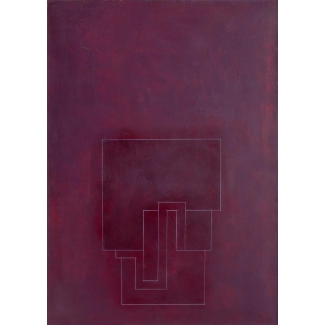 Robyn Denny Signatures II, Minimalist Mixed Media Painting by Robyn Denny 1981 For Sale