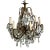 Vintage Regency Amethyst Cut Crystal Chandelier For Sale