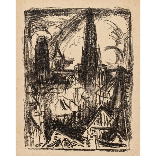 City of Rouen - Original Lithograph on Paper by Othon Friesz - 1923 1923 For Sale