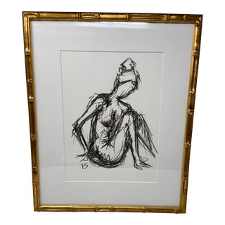 Sketch by Tiffany Skilling “Bashful Woman” For Sale