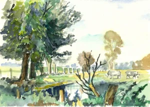 Tae, Pasture Watercolor