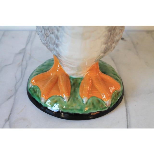 Vintage Bordallo Pinheiro Mallard Duck Ewer Pitcher For Sale - Image 10 of 11