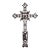 19th Century French Gothic Revival Polished Cast Iron Sacred Heart Altar Cross For Sale